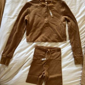 SKIMS WAFFLE SET NWT